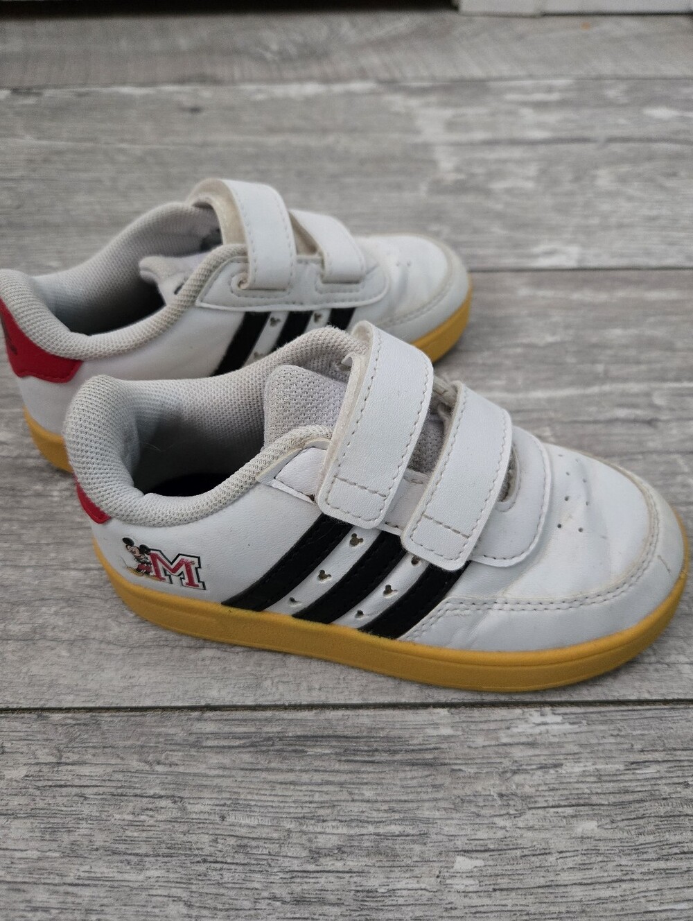 Adidas x Disney Mickey Mouse Breaknet Toddler Sneakers White Size 9K